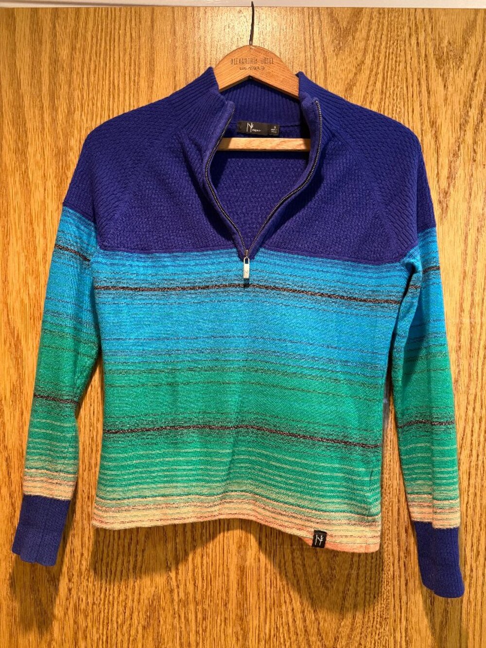 Neve Merino Wool Blend 1/4 Zip Sweater Apres Ski Pullover EUC